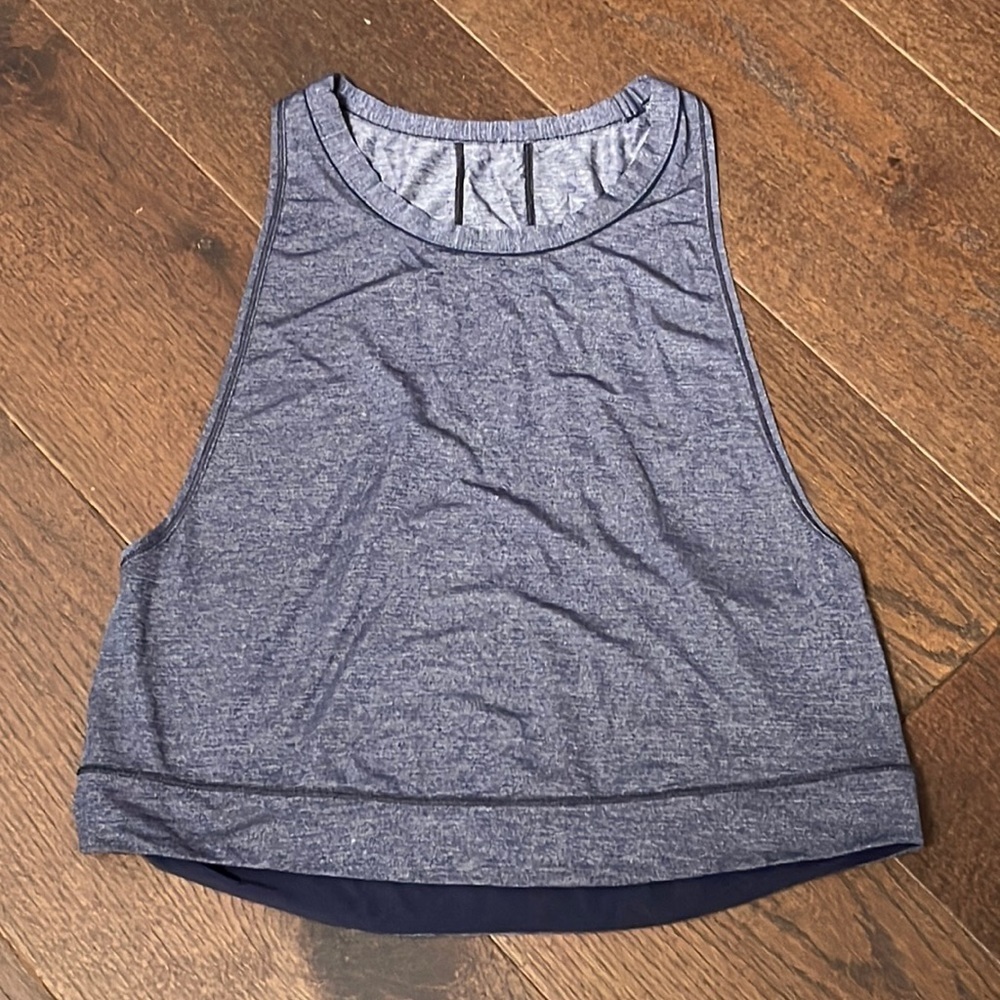 Lululemon Blue Grey Racerback Tank Top Size 6